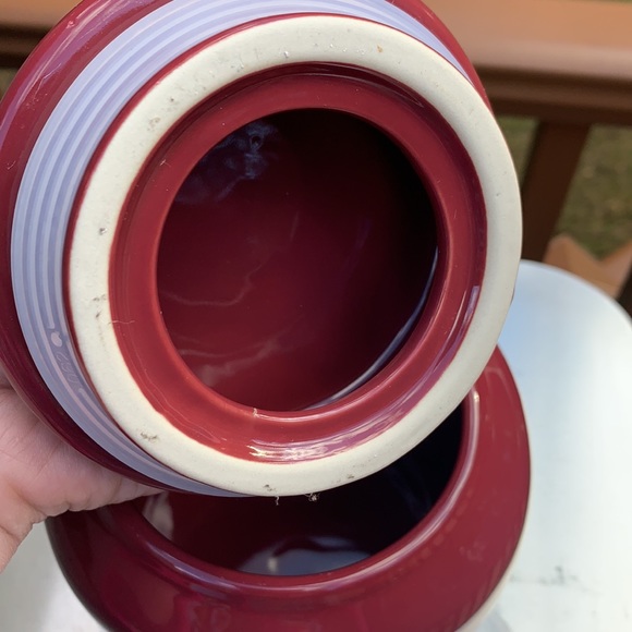 New Burgundy Rae Dunn COOKIES Canister - Picture 5 of 8